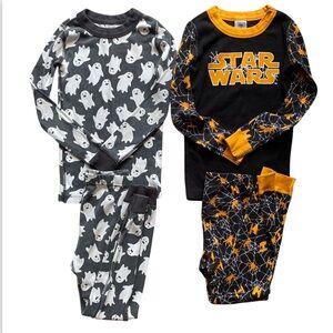 Hanna Andersson Halloween Pajama Bundle- Star Wars and Spooky Ghosts Size 6-7
